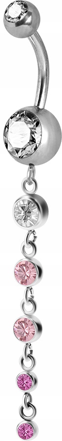 SS316L dekoratívny krúžok na pupok 1,6x10 C m117