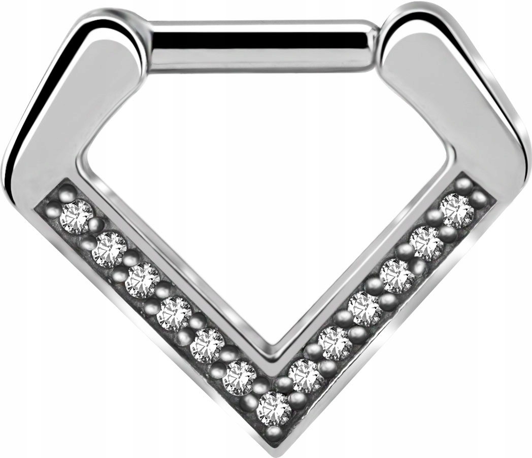 SS316L trojuholníkové prepážky septa Cubic Zirconia WH
