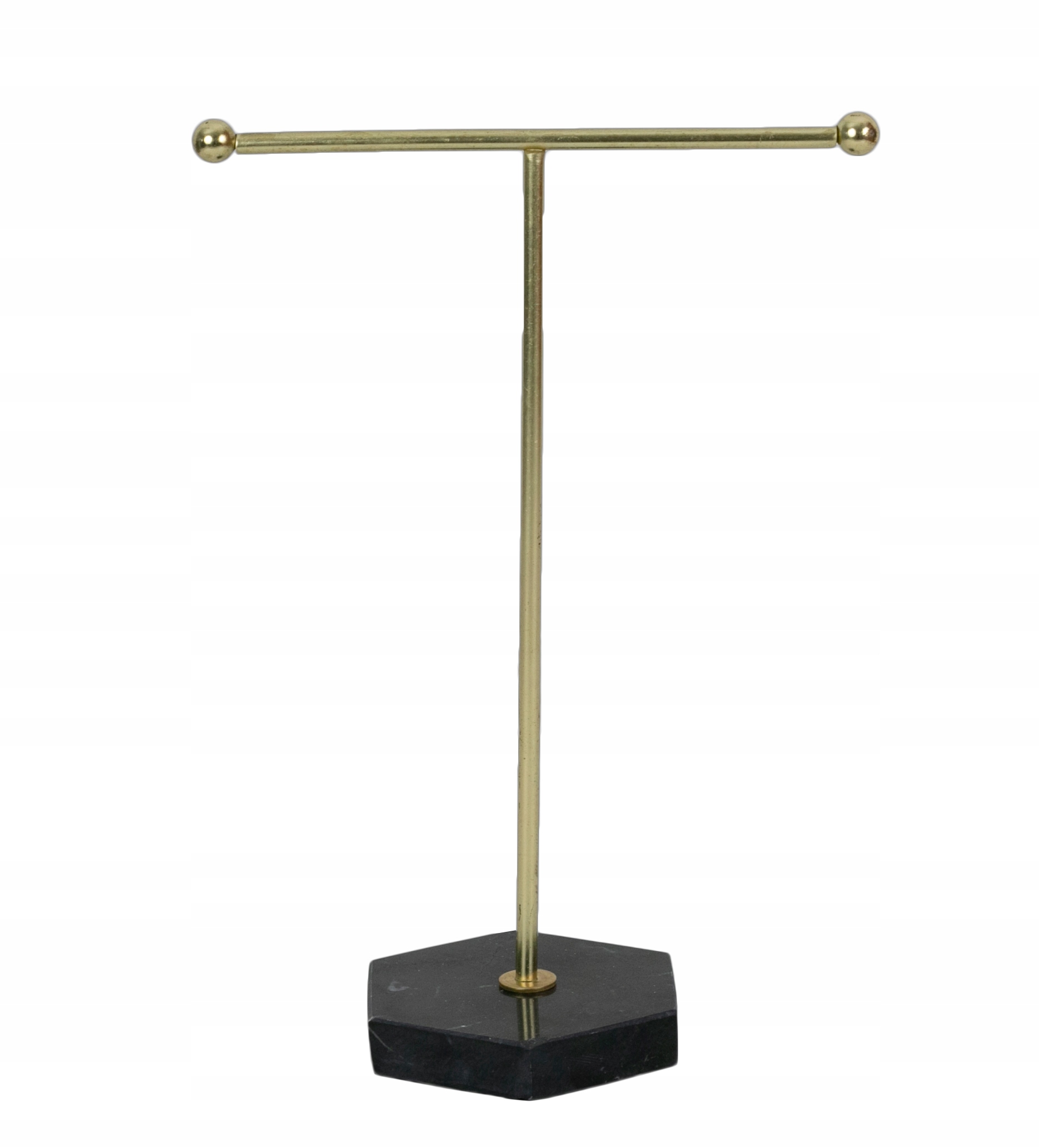 REGÁL NA ŠPERKY kovový MARBLE čierny, výška 26cm