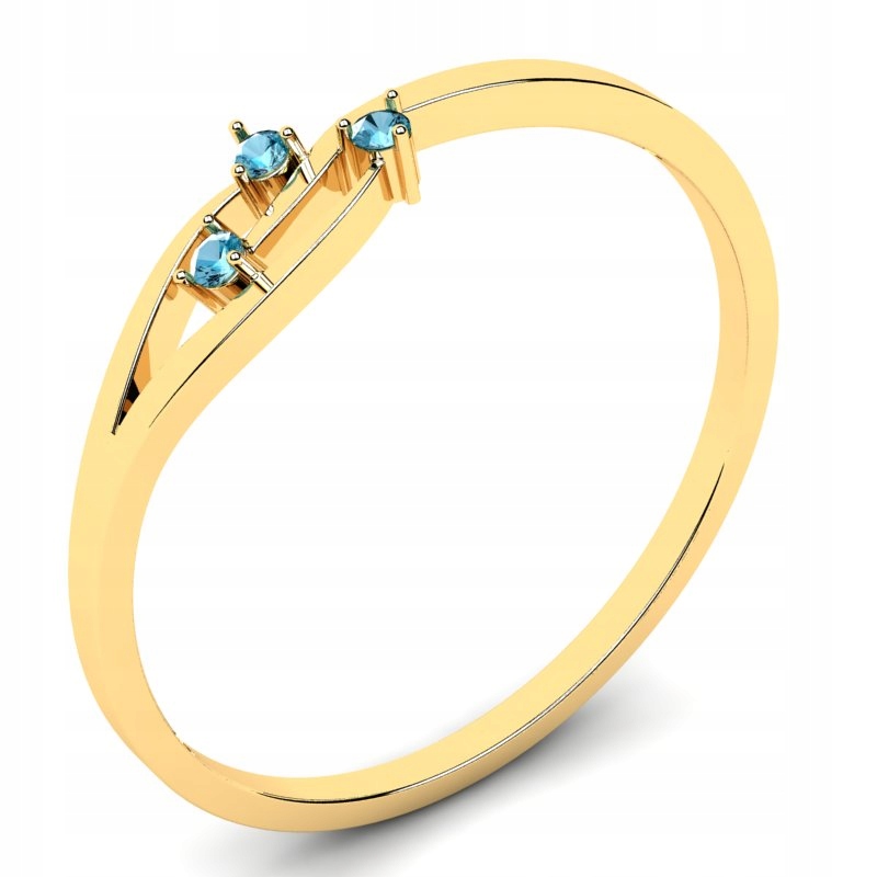 ZLATÝ PRSTEN AQUAMARINE