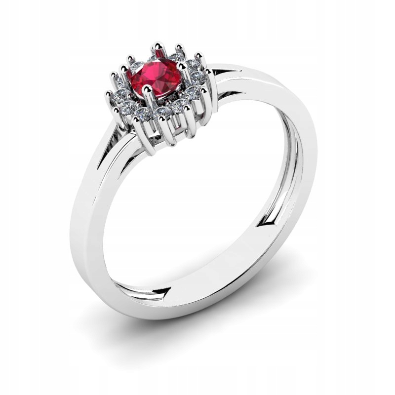 TUBKOVÝ ZLATÝ PRSTEŇ S 14KR RUBY