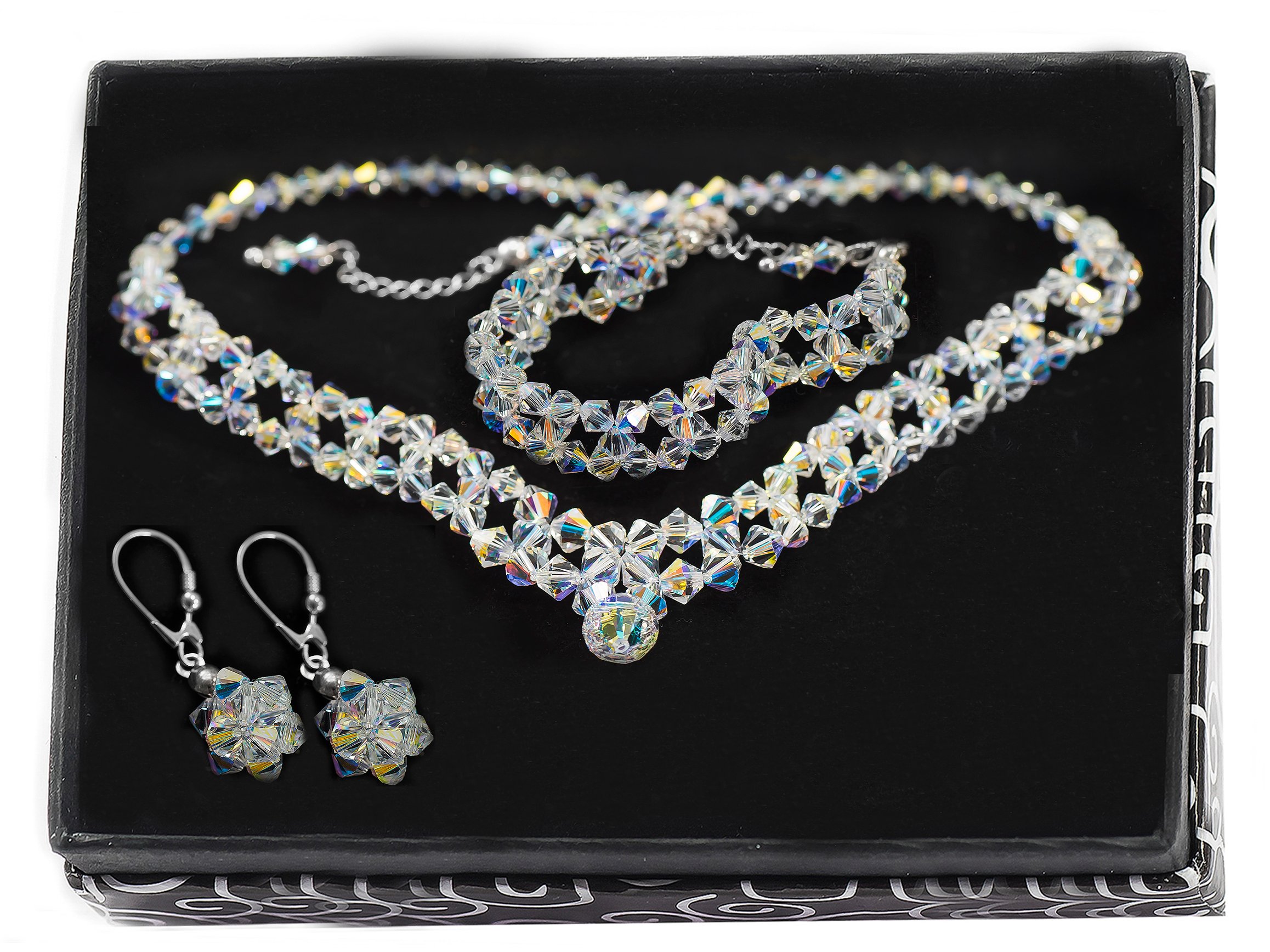SADA náhrdelníka SWAROVSKI BICONE CRYSTAL