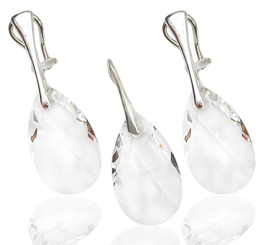 Swarovski - Clipy a prívesok - krištáľová súprava