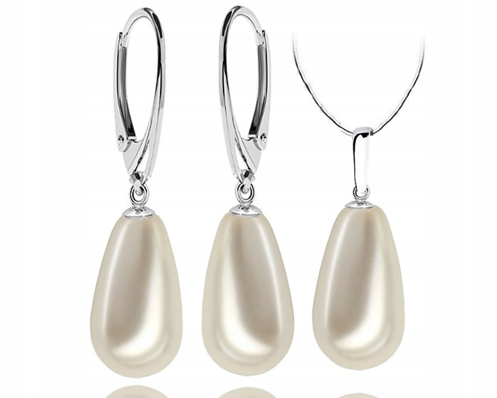SWAROVSKI PEARL ICICLES SILVER SET SILVER 1948