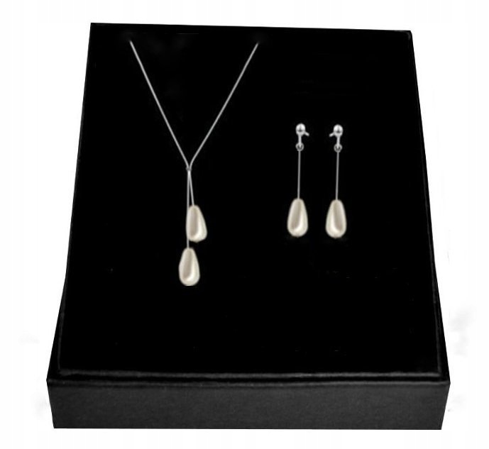 SÚBOR STRIEBORNÝCH PERLÍK SWAROVSKI 176