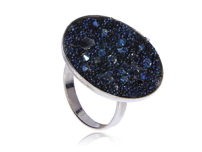 SWAROVSKI RING SILVER 925 CRYSTAL LgSP195