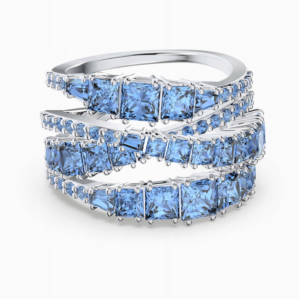 SWAROVSKI - Modrý prsteň Twist Wrap, 58