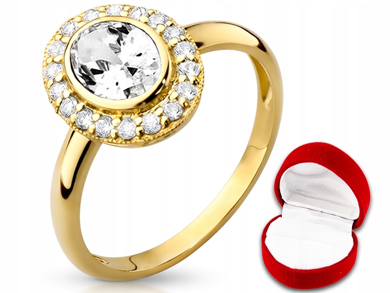 Zlatý prsteň SWAROVSKI so ZIRKÓNIOU 333 r23