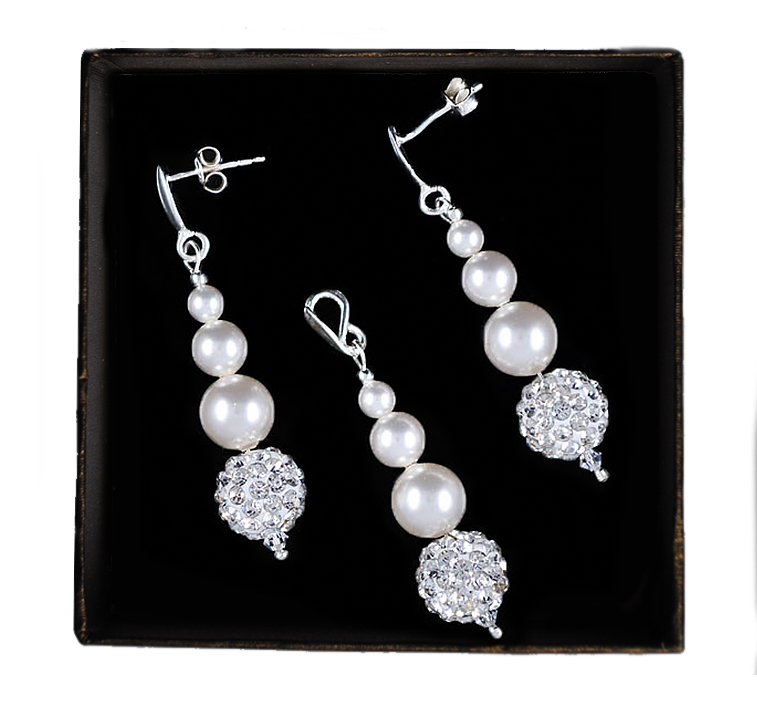 SWAROVSKI sada perál strieborná KM7 -15% za darček