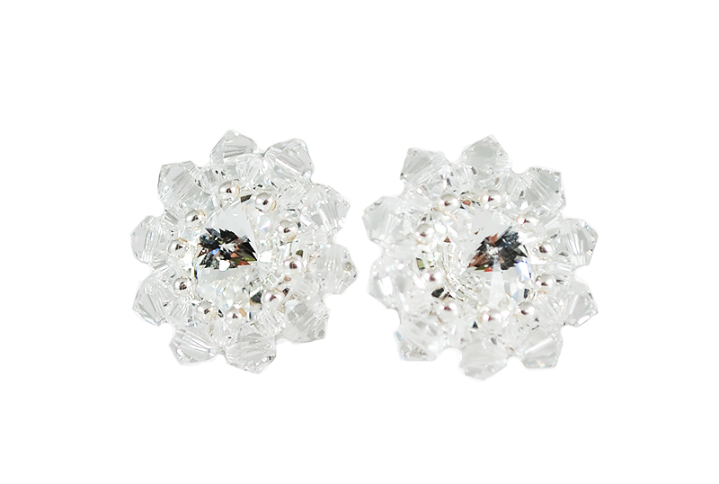 Strieborné náušnice SWAROVSKI CRYSTAL KL9 HIT