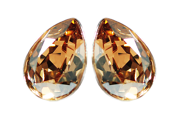 SWAROVSKI strieborné napichovacie náušnice mandle KL51