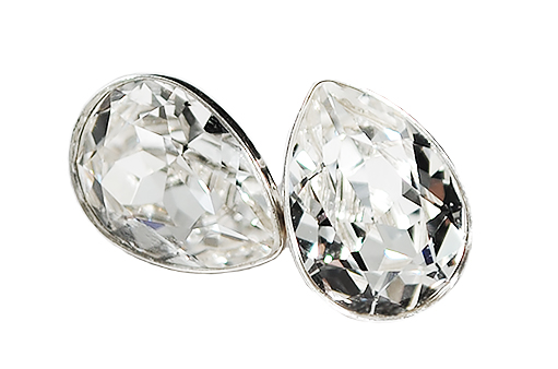 Náušnice SWAROVSKI strieborné - mandle KL54