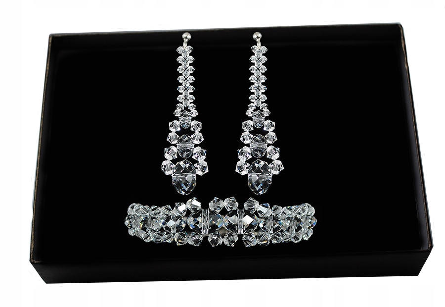 Svadobný svadobný dar SWAROVSKI strieborná sada K69
