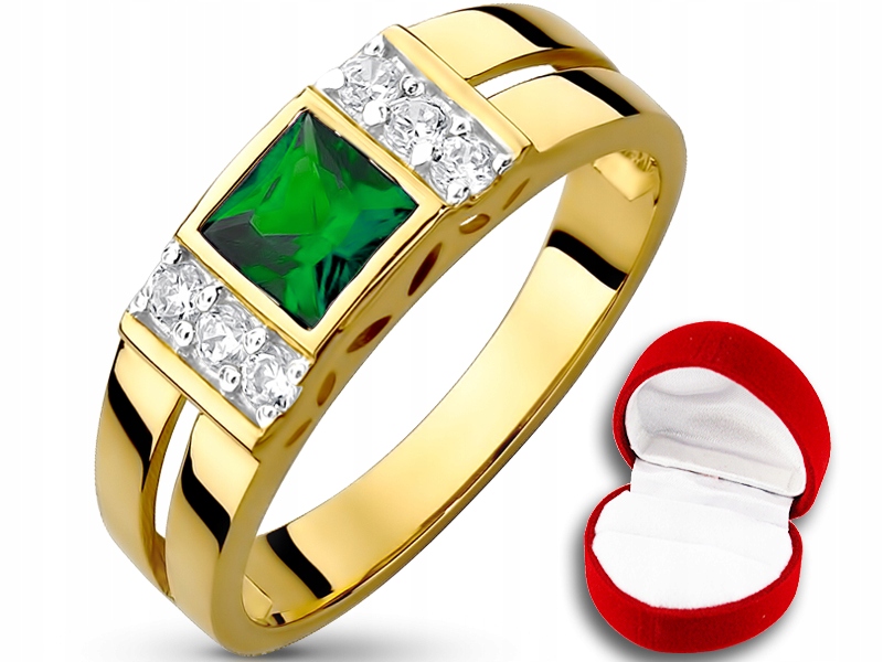 DÁMSKÝ SIGNÁL EMERALD Zlatý prsteň 3333