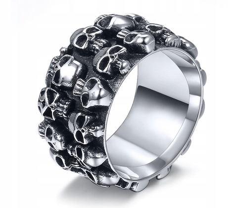 Mužský signet r 22 Wiking Viking Skull S 1112