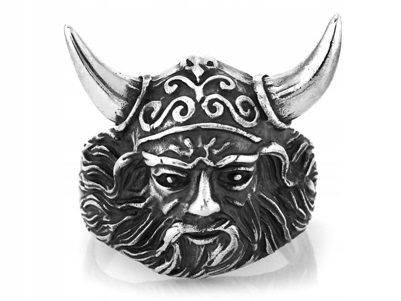 Sygnet Pánsky prsteň Viking's hlava Silver 925