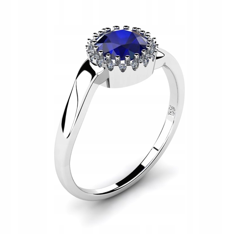SAPPHIRE RING Z BIELEHO ZLATÉHO VEĽKOOBCHODU