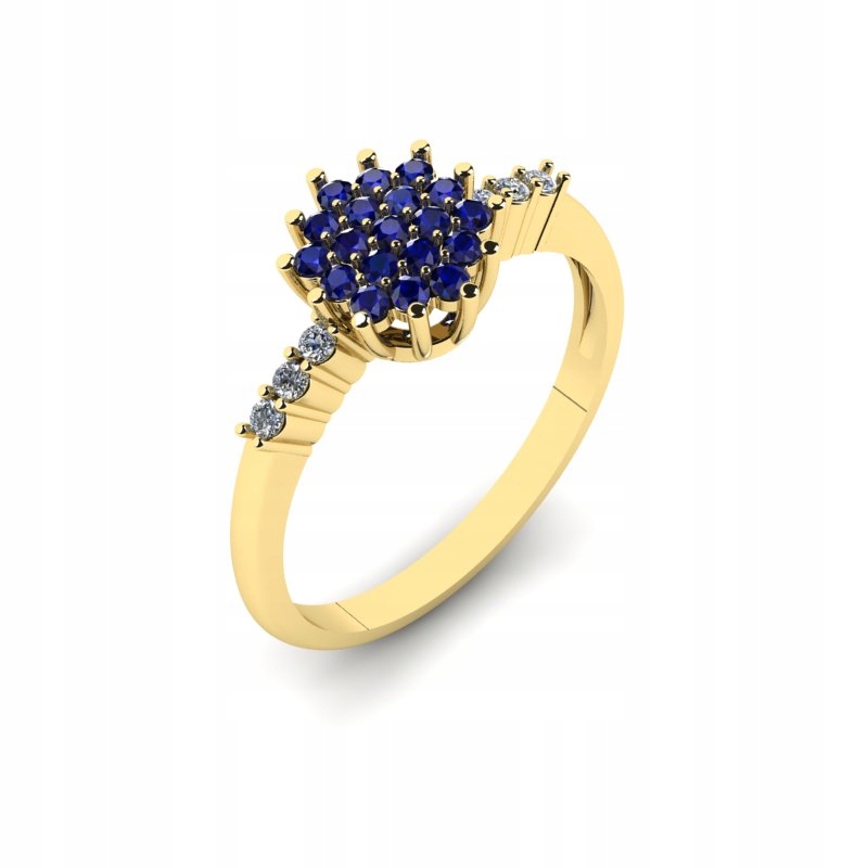 SAPPHIRE RING, ZLATÝ GLOSSY DARČEK