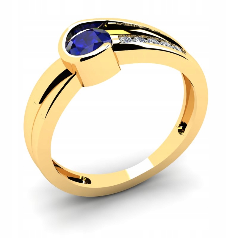ZLATÝ SAPFÍROVÝ PRSTEN PRE OBJEDNÁVKU DARČEKOV