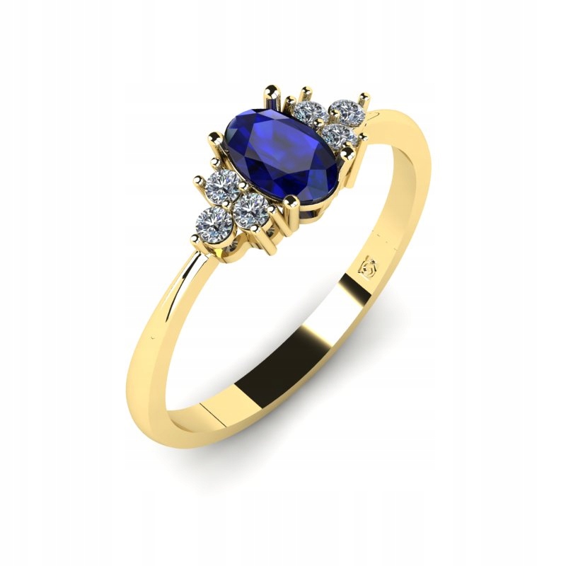 SAPPHIRE RING ZLATÝ DARČEK 14KARAT