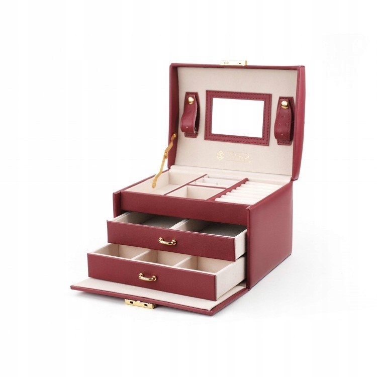 ŠPERKOVÝ PRÍPAD ELEGANTNÝ Bordeaux STENBERG PD