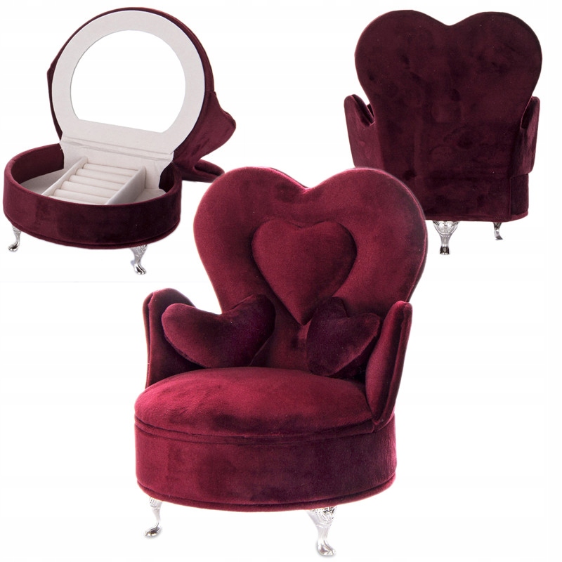 ŠPERKOVÉ PRÍPADY Šperky BURGUNDY SRDCE 18CM
