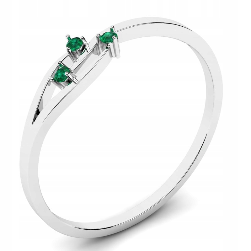 DARČEK BIELY ZLATÝ PRSTEŇ EMERALD
