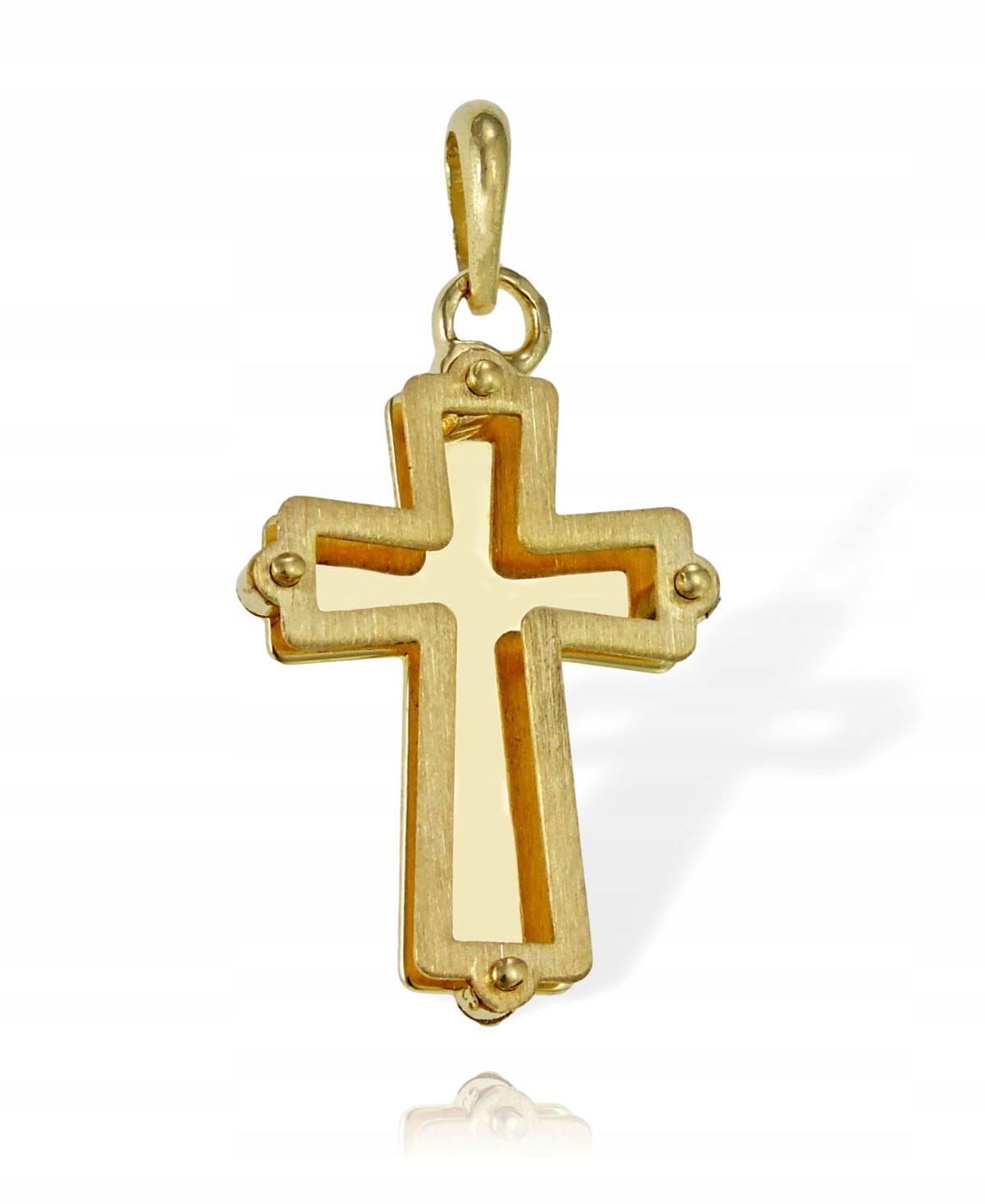 Satin Gold kríž s Pánom Ježišom - vzorka 585