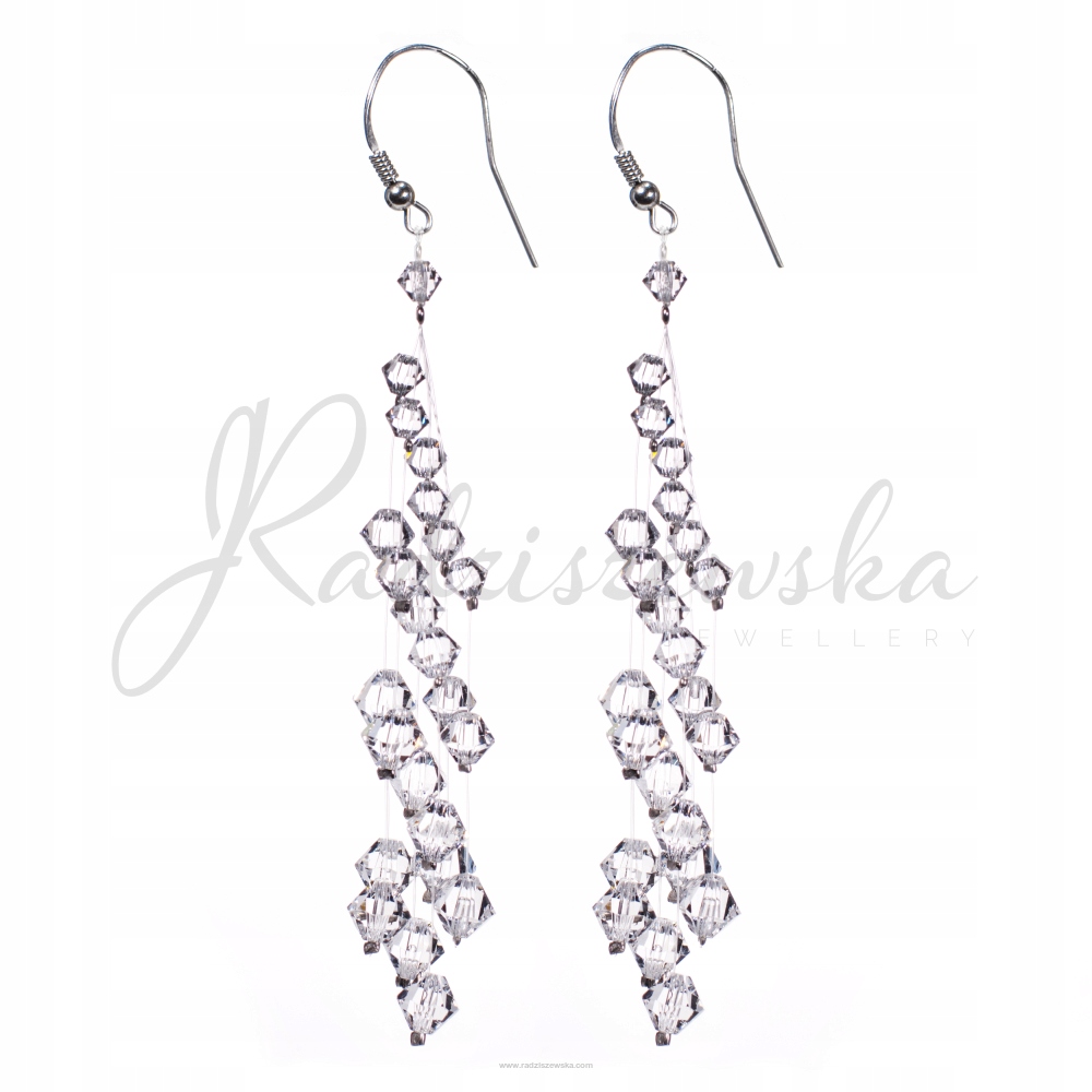 Svadobné náušnice s kryštálmi SWAROVSKI