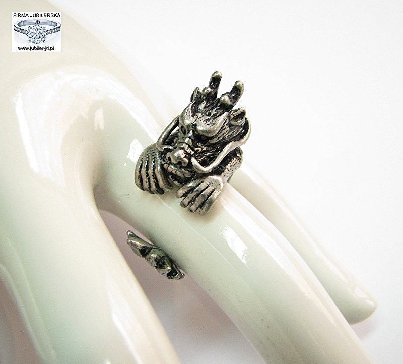 Dragon Ring Silver r390