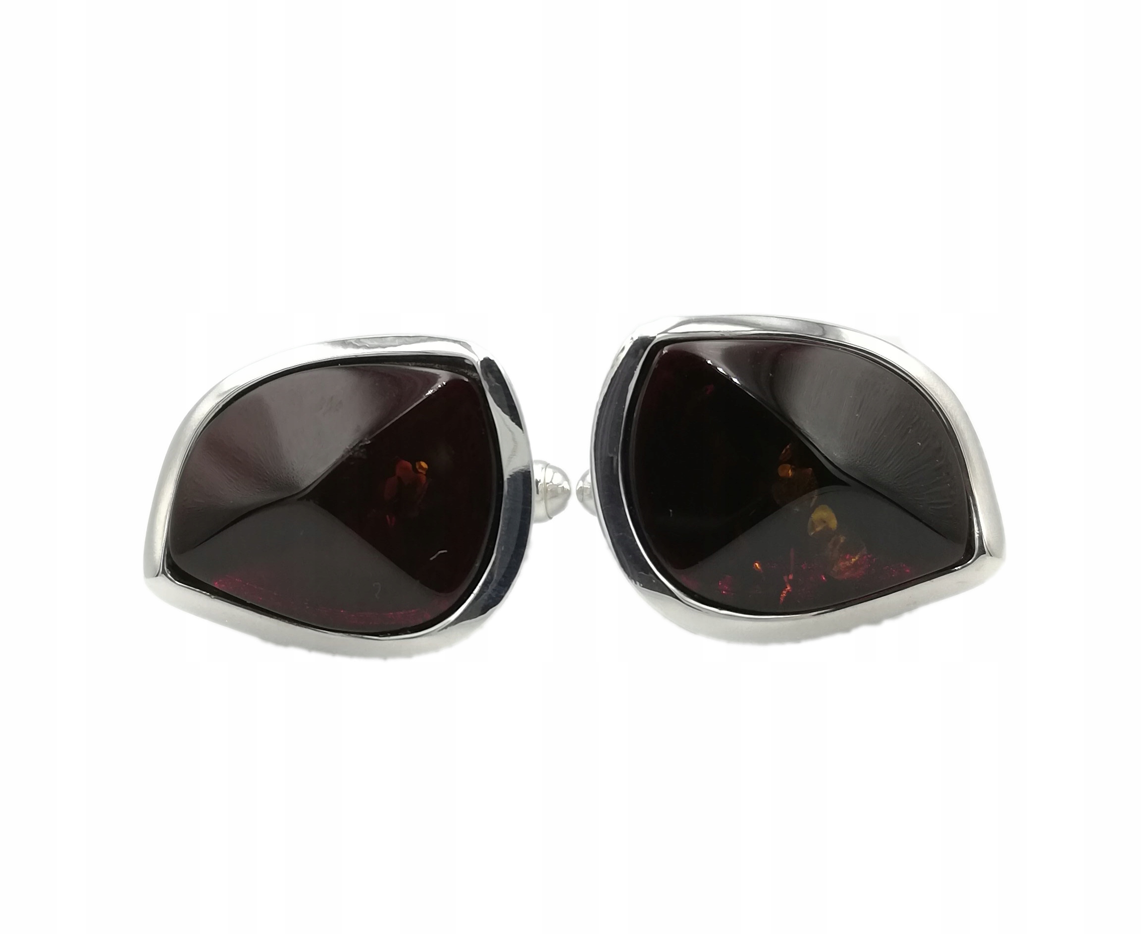 Cufflinks Cherry Cuffs Silver 925 Amber