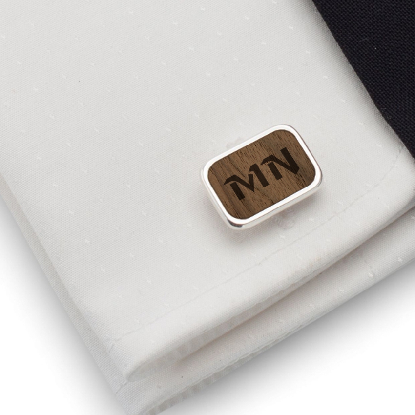 Otočené košeľa Cufflinks s rytím na dreve