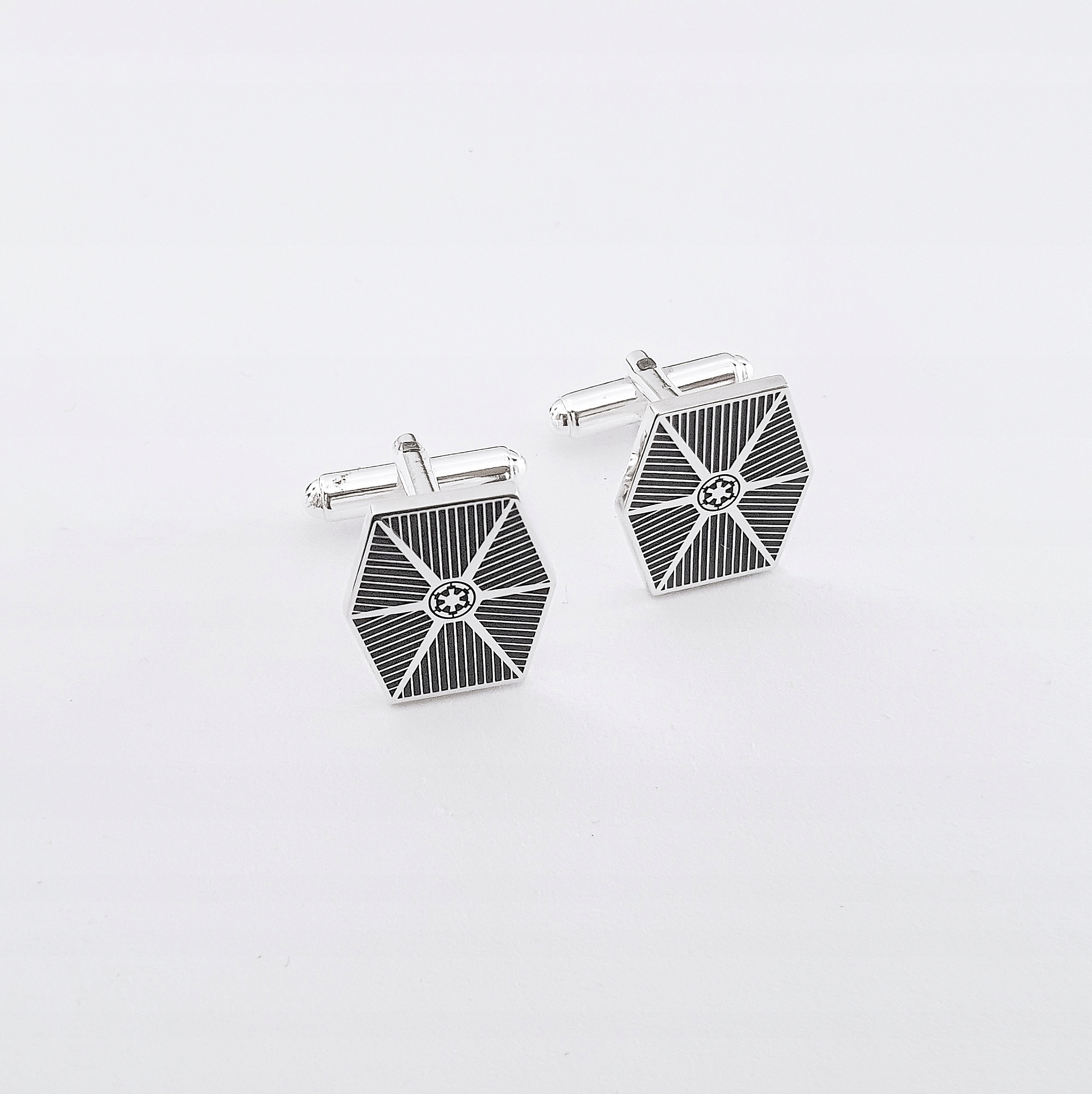 Star Wars TIE Fighter Silver Cufflinks