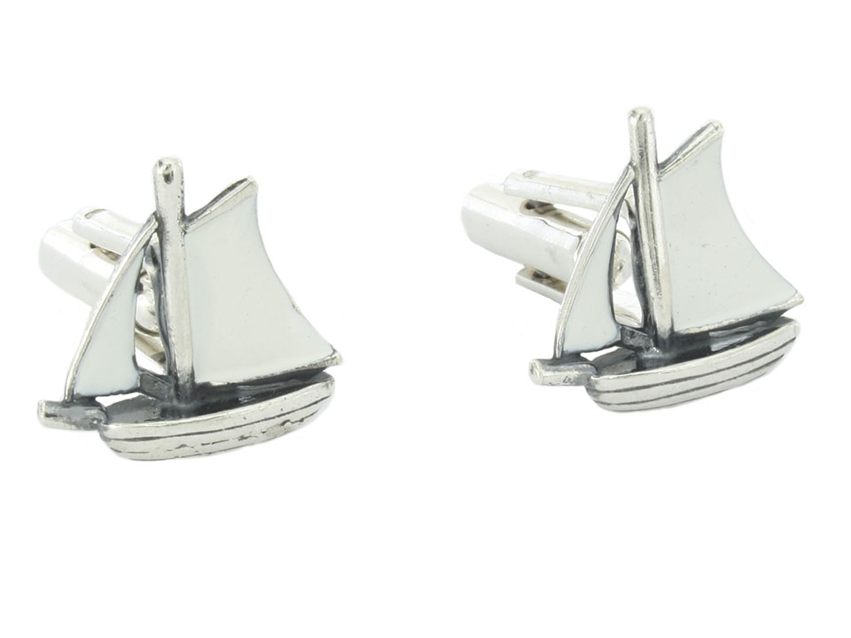 CuffLinks smaltované plachetnice plachetnice