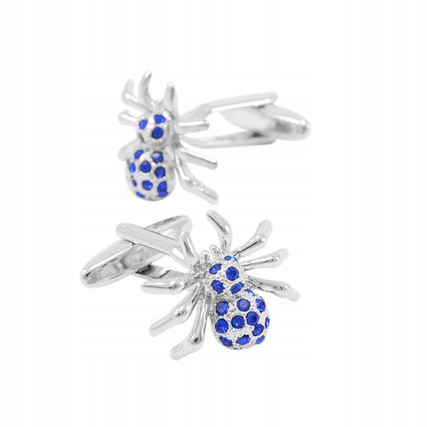Cufflinks Blue Crystal Spider