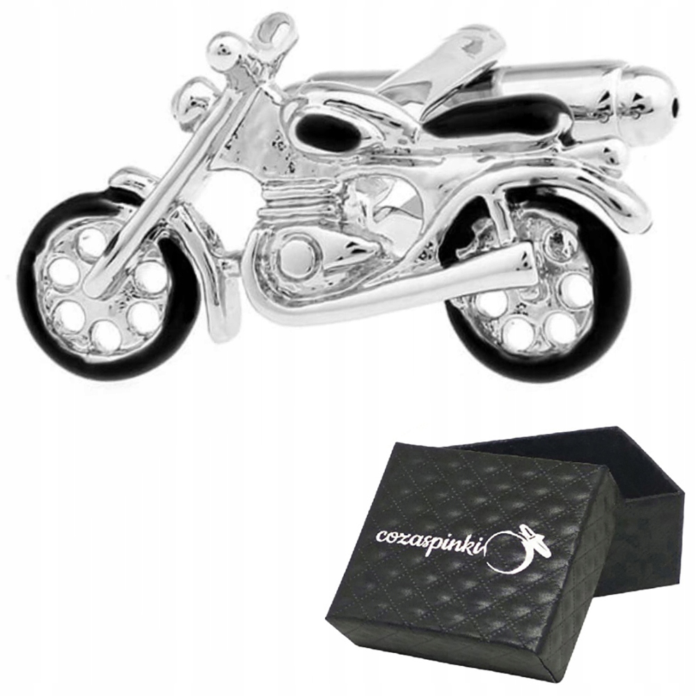 CuffLinks Silver Motocykle Box
