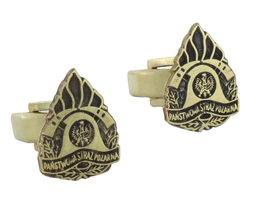 CuffLinks State Hasičská služba z mosadze