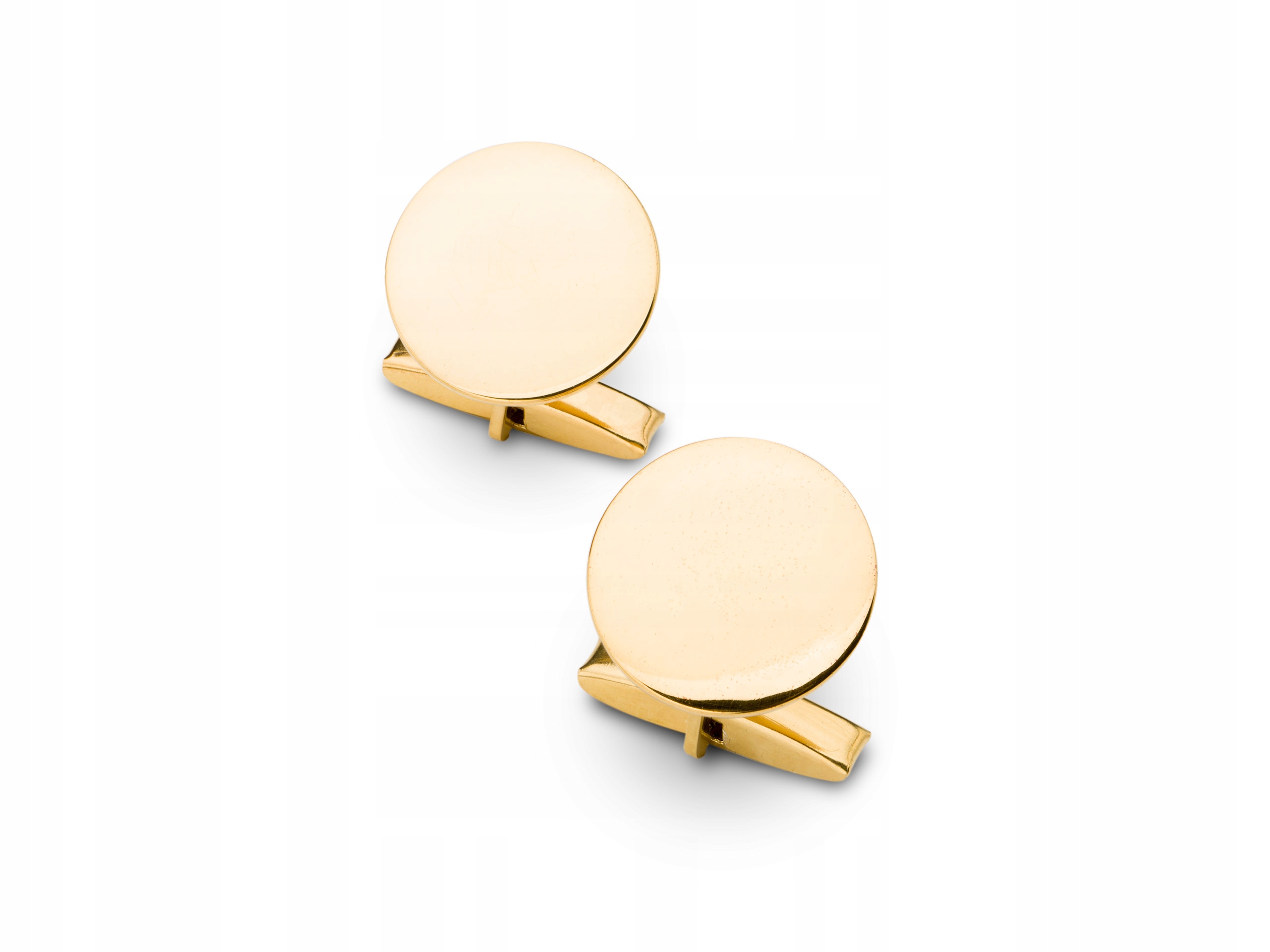 Cufflinks s striebrom - okrúhle