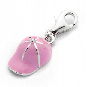 Strieborný prívesok Charms Pink Cap