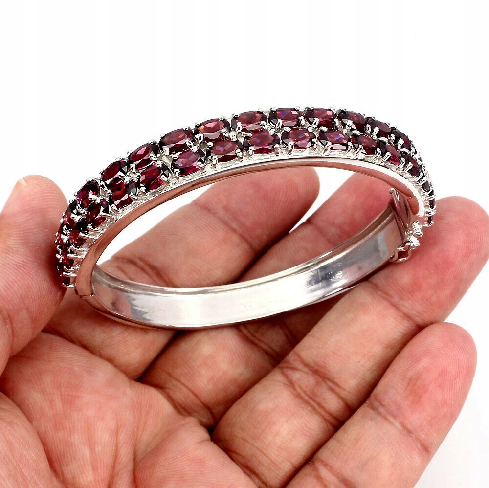 Silver Natural Bracelet Rodolity Navy Nowa