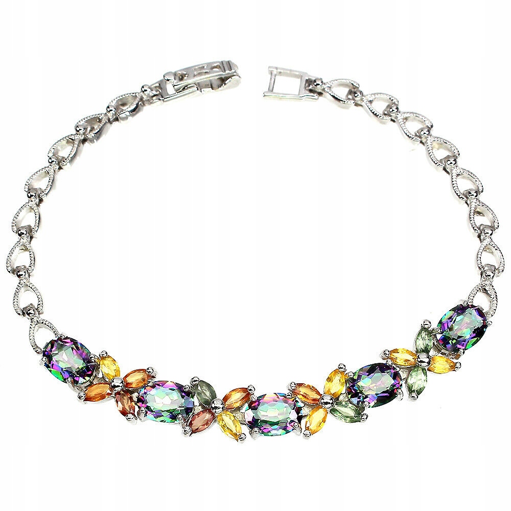 Strieborný prírodný náramok Sapphair Quartz