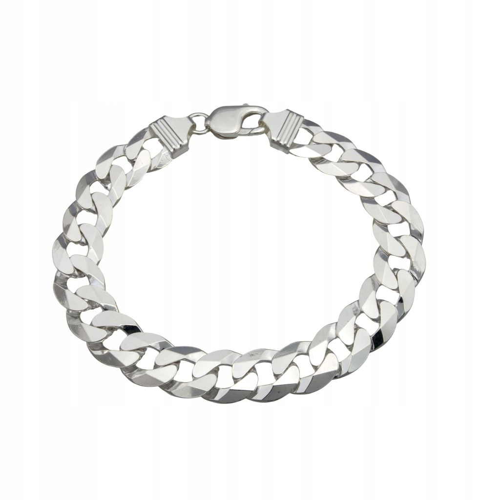 Strieborné náramky väzby 12 mm/24 cm