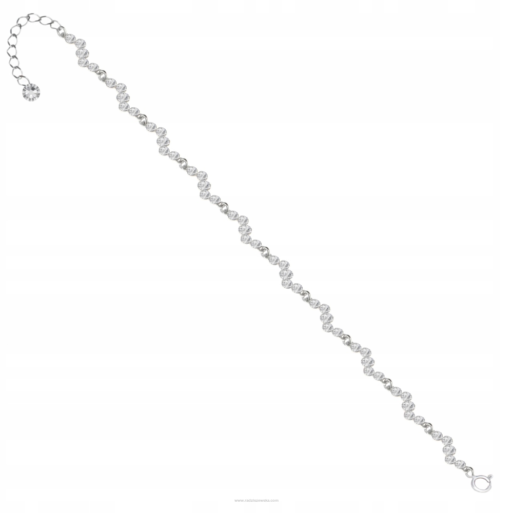 Strieborný náramok s kryštálmi Swarovski
