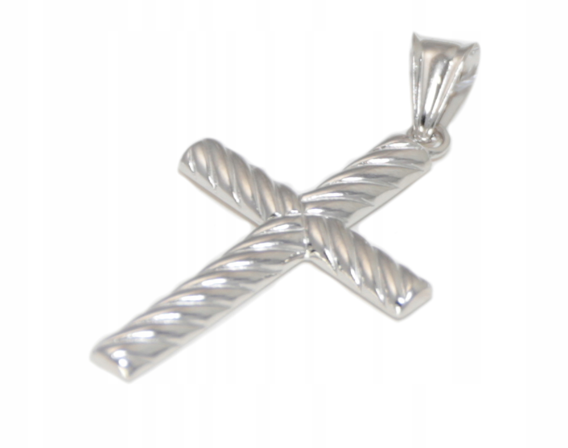 Silver Pendant Cross Cross Texture Trial 925