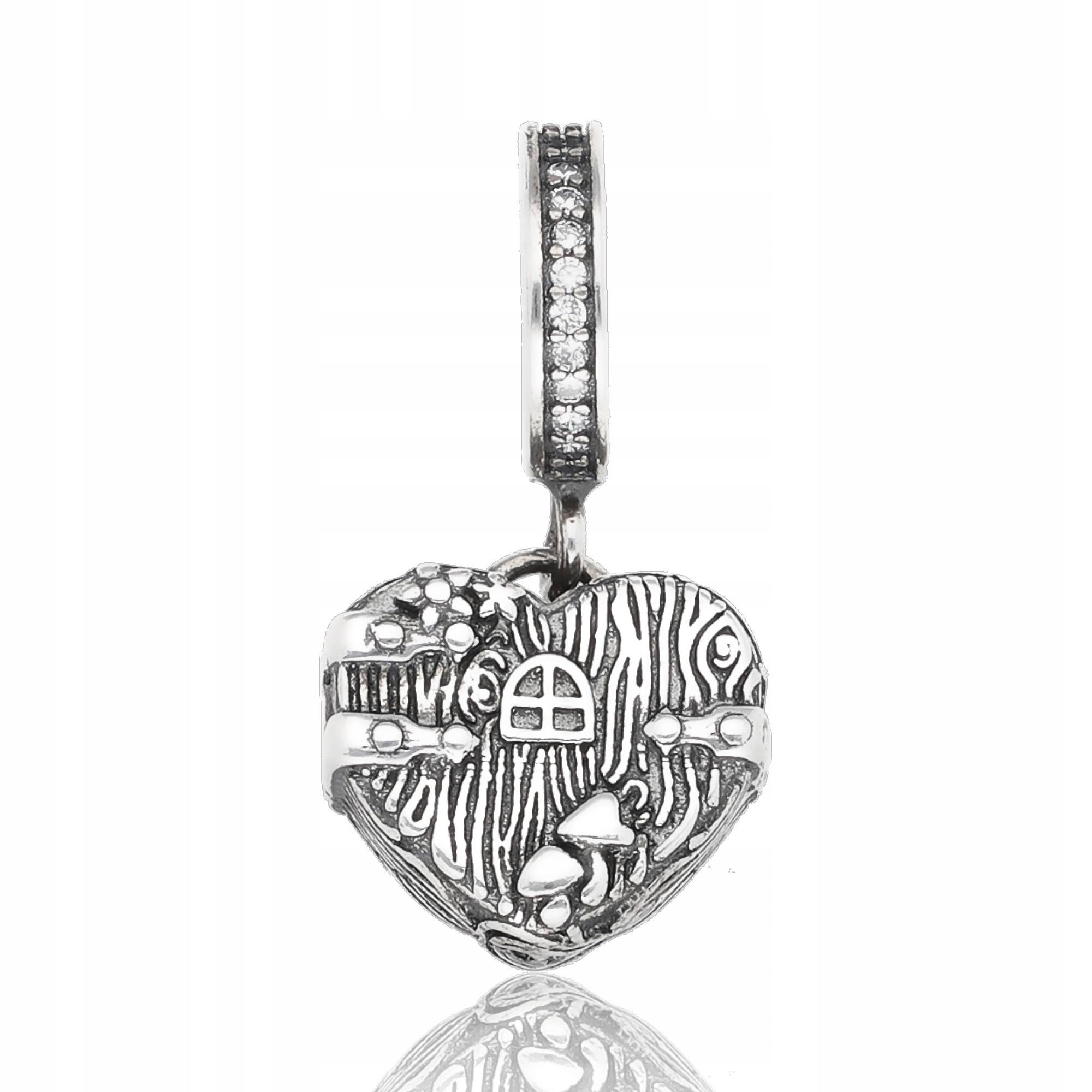 Striebro Pendant Heart House 925 4.1 G