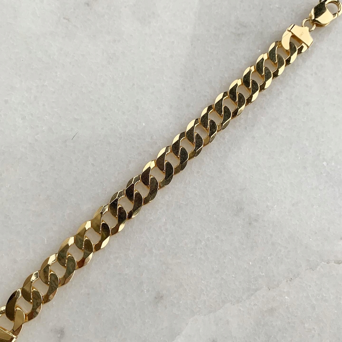 Strieborné zlato -náramok Planka 11 mm/18cm 925