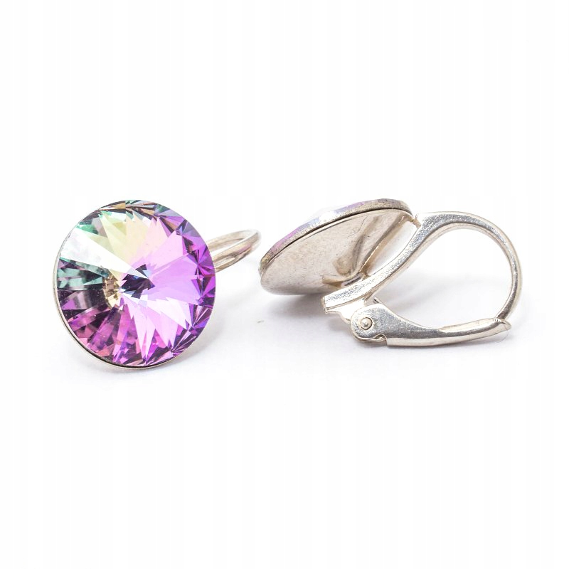 Striebro 925 náušníc z Kr. Swarovski Rivoli 12 VL