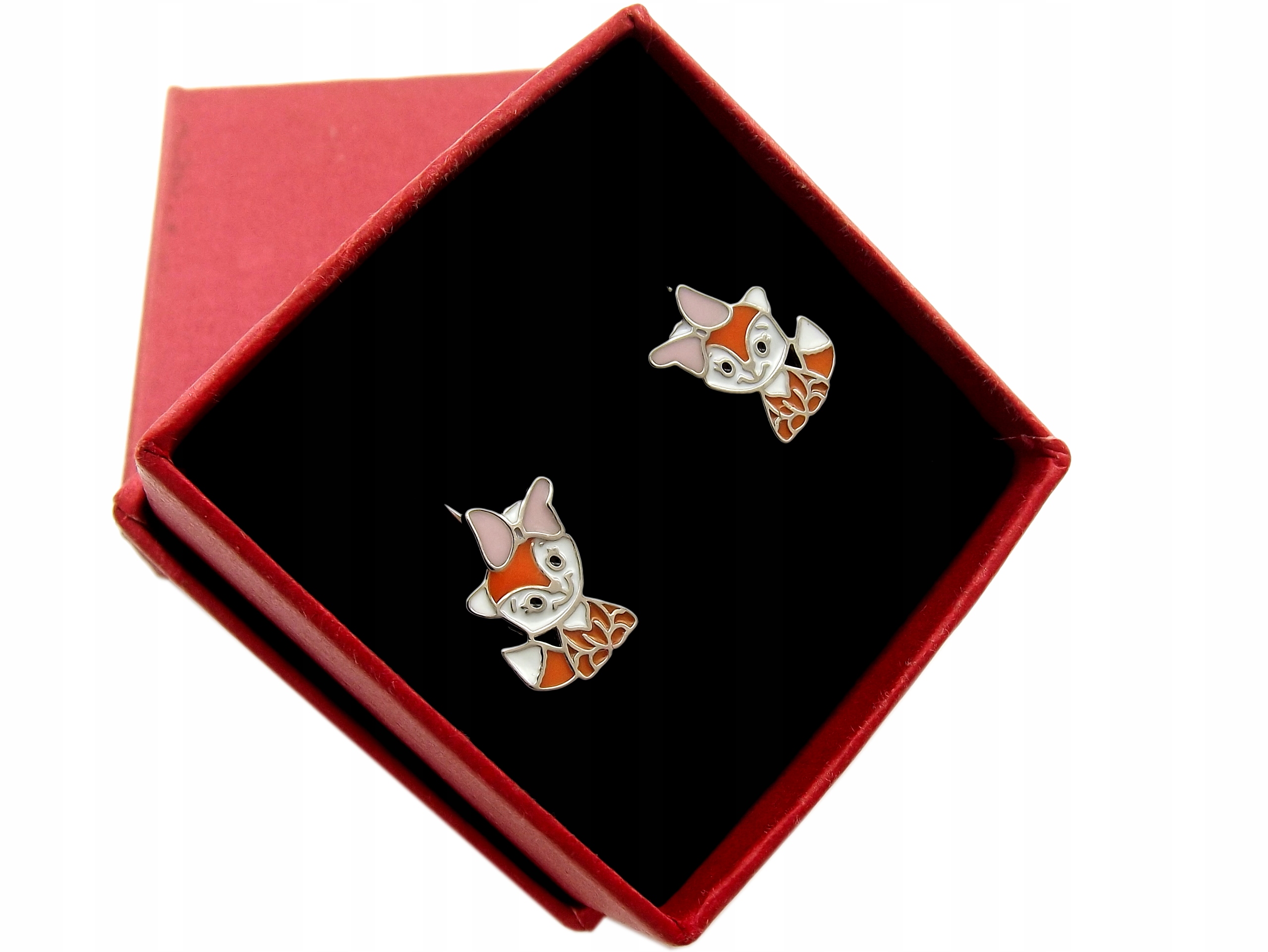 Strieborné náušnice pre dievčatá 925 Fox Fox