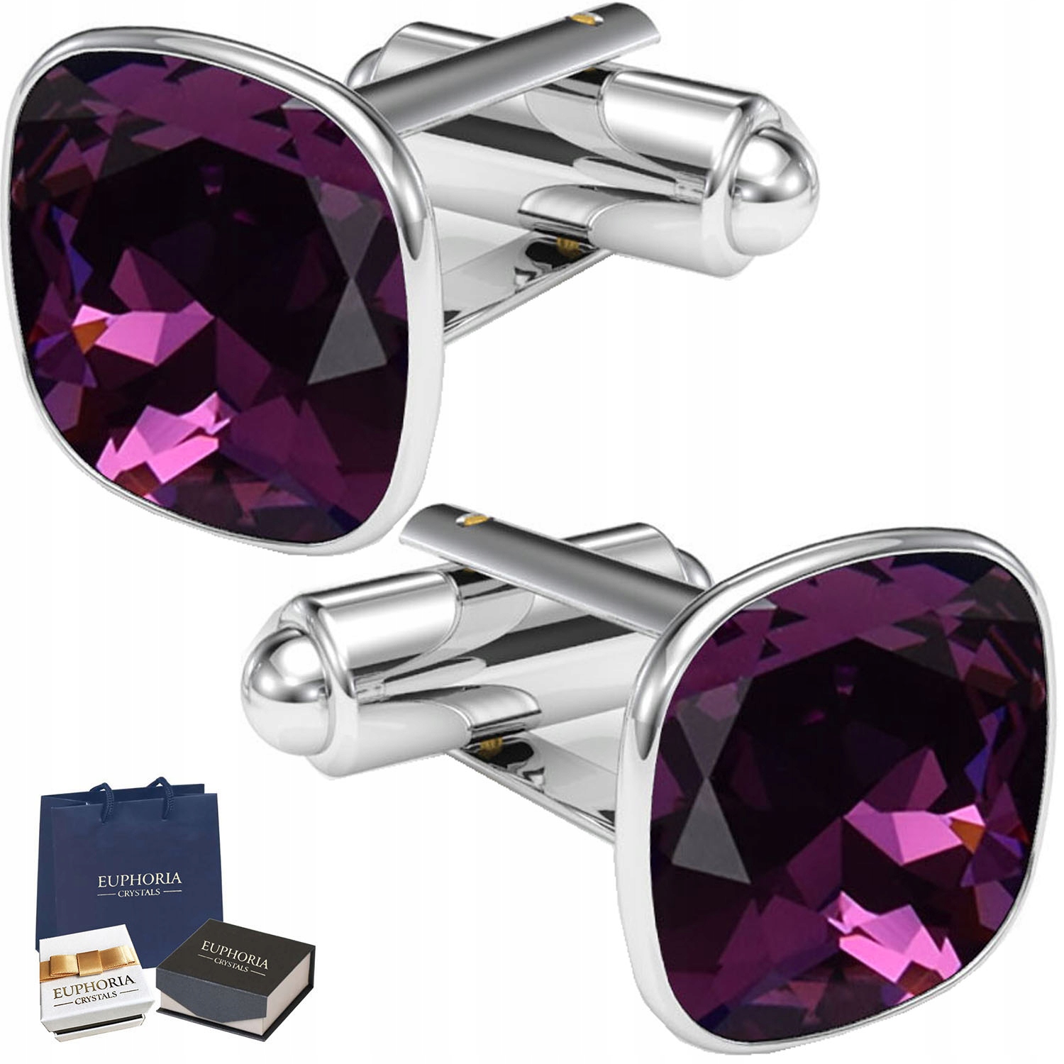 Strieborné manžetové gombíky Swarovski Silver 925