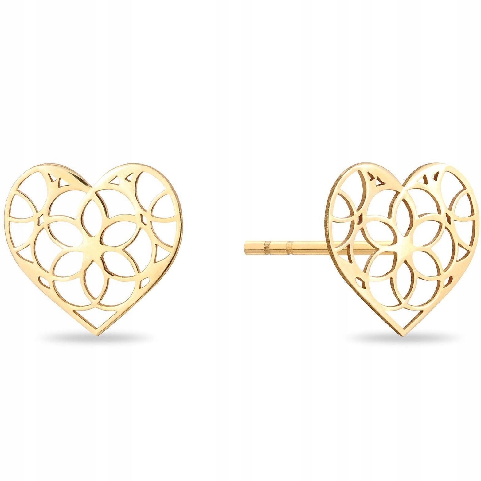 Strieborné hviezdičky 925 čipky Openwork Heart
